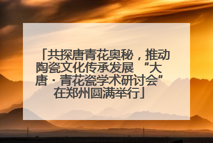 共探唐青花奥秘，推动陶瓷文化传承发展 “大唐・青花瓷学术研讨会”在郑州圆满举行