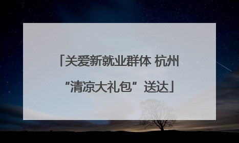 关爱新就业群体 杭州“清凉大礼包”送达