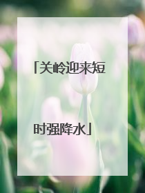 关岭迎来短时强降水