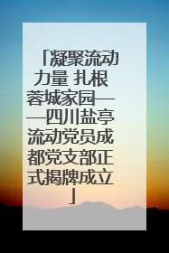 凝聚流动力量 扎根蓉城家园——四川盐亭流动党员成都党支部正式揭牌成立