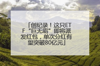 创纪录！这只ETF“巨无霸”即将派发红包，单次分红有望突破80亿元