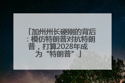 加州州长硬刚的背后：模仿特朗普对抗特朗普，打算2028年成为“特朗普”