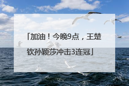 加油！今晚9点，王楚钦孙颖莎冲击3连冠