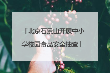 北京石景山开展中小学校园食品安全抽查