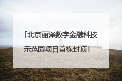 北京丽泽数字金融科技示范园项目首栋封顶