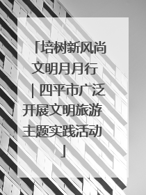 培树新风尚 文明月月行｜四平市广泛开展文明旅游主题实践活动