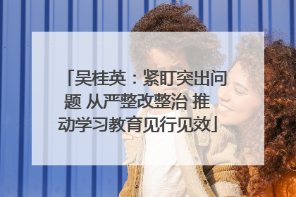 吴桂英：紧盯突出问题 从严整改整治 推动学习教育见行见效