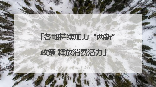 各地持续加力“两新”政策 释放消费潜力