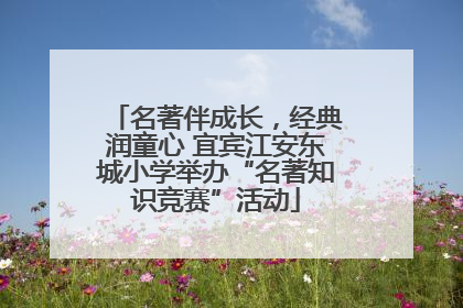 名著伴成长，经典润童心 宜宾江安东城小学举办“名著知识竞赛”活动