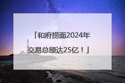 和府捞面2024年交易总额达25亿！