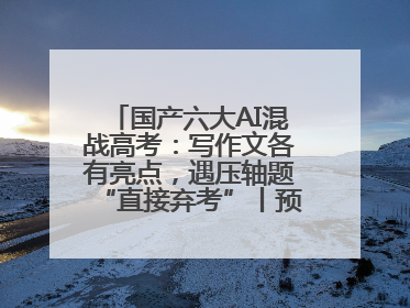 国产六大AI混战高考：写作文各有亮点，遇压轴题“直接弃考”丨预见·科技
