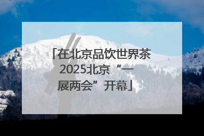 在北京品饮世界茶 2025北京“一展两会”开幕