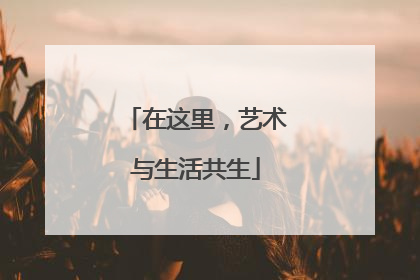 在这里，艺术与生活共生