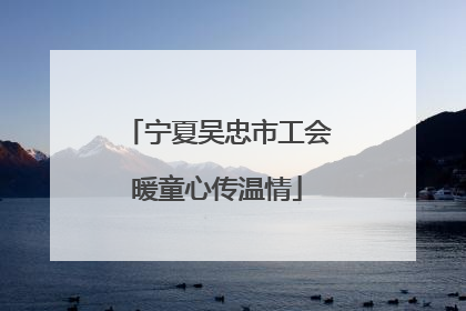 宁夏吴忠市工会暖童心传温情