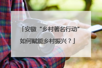 安徽“乡村著名行动”如何赋能乡村振兴？