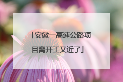 安徽一高速公路项目离开工又近了