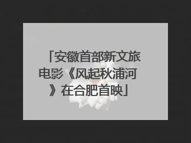 安徽首部新文旅电影《风起秋浦河》在合肥首映