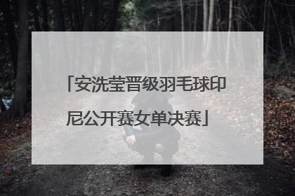 安洗莹晋级羽毛球印尼公开赛女单决赛