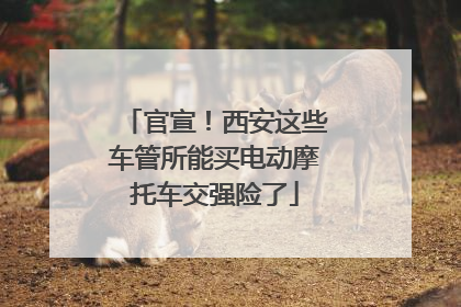 官宣！西安这些车管所能买电动摩托车交强险了