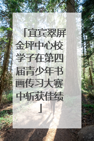 宜宾翠屏金坪中心校学子在第四届青少年书画传习大赛中斩获佳绩