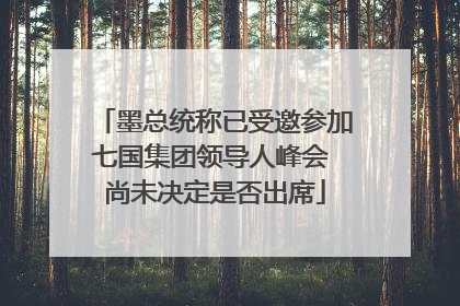 墨总统称已受邀参加七国集团领导人峰会 尚未决定是否出席