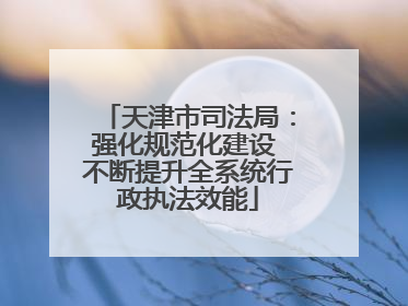 天津市司法局：强化规范化建设 不断提升全系统行政执法效能