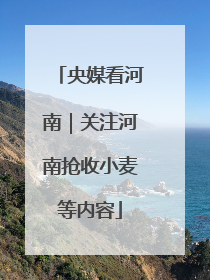 央媒看河南｜关注河南抢收小麦等内容