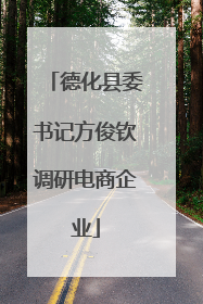 德化县委书记方俊钦调研电商企业