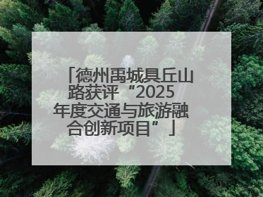 德州禹城具丘山路获评“2025年度交通与旅游融合创新项目”