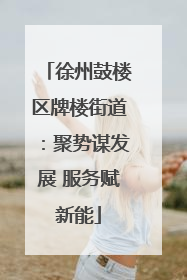 徐州鼓楼区牌楼街道：聚势谋发展 服务赋新能