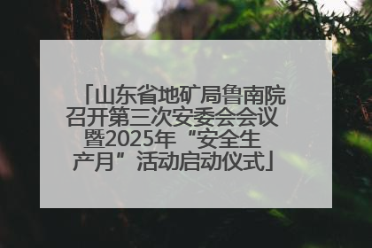 山东省地矿局鲁南院召开第三次安委会会议暨2025年“安全生产月”活动启动仪式