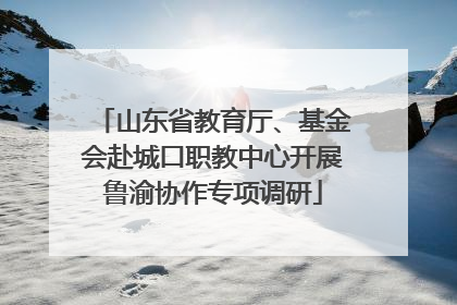 山东省教育厅、基金会赴城口职教中心开展鲁渝协作专项调研