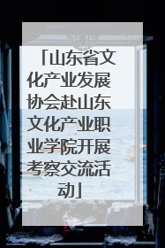 山东省文化产业发展协会赴山东文化产业职业学院开展考察交流活动