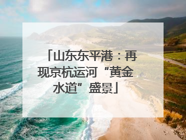 山东东平港：再现京杭运河“黄金水道”盛景