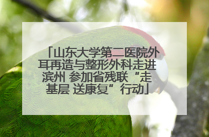 山东大学第二医院外耳再造与整形外科走进滨州 参加省残联“走基层 送康复”行动