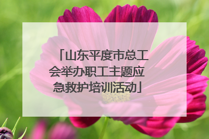 山东平度市总工会举办职工主题应急救护培训活动
