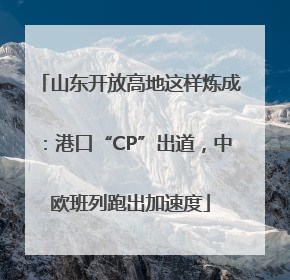 山东开放高地这样炼成：港口“CP”出道，中欧班列跑出加速度
