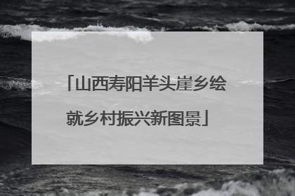 山西寿阳羊头崖乡绘就乡村振兴新图景