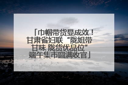 巾帼带货显成效！甘肃省妇联“陇姐带甘味 陇货优品位”端午集市圆满收官