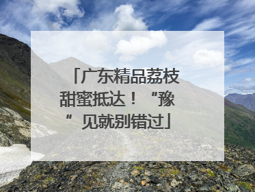 广东精品荔枝甜蜜抵达！“豫”见就别错过