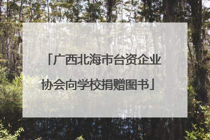 广西北海市台资企业协会向学校捐赠图书