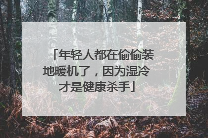 年轻人都在偷偷装地暖机了，因为湿冷才是健康杀手