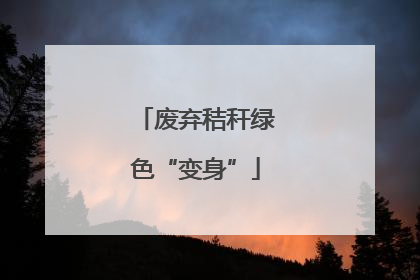 废弃秸秆绿色“变身”