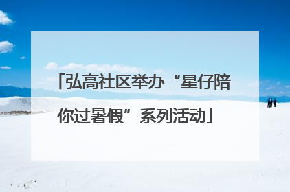 弘高社区举办“星仔陪你过暑假”系列活动