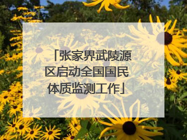 张家界武陵源区启动全国国民体质监测工作
