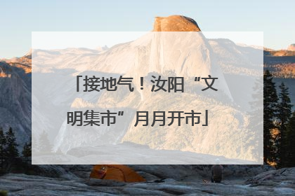 接地气！汝阳“文明集市”月月开市