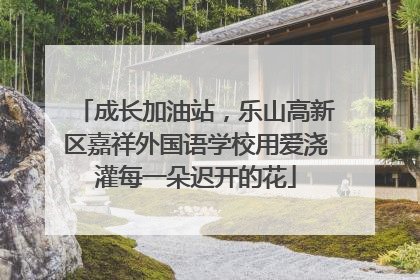 成长加油站，乐山高新区嘉祥外国语学校用爱浇灌每一朵迟开的花