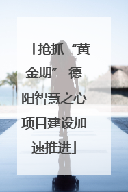 抢抓“黄金期” 德阳智慧之心项目建设加速推进