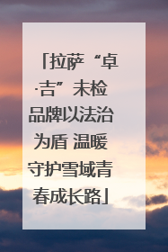拉萨“卓·吉”未检品牌以法治为盾 温暖守护雪域青春成长路