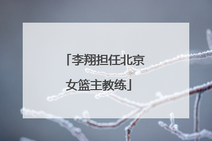 李翔担任北京女篮主教练